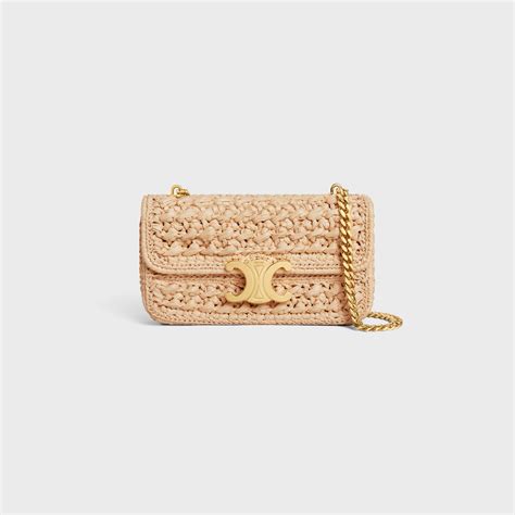 celine claude raffia|claude shoulder bag raffia.